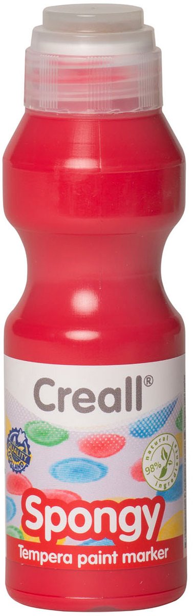 Creall verfstift rood - Spongy 70ml kinderverf ergonomisch.