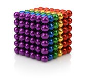 Bimivo Magneetballetjes - Magneet Balletjes - Magnetisch Speelgoed - Regenboog - 216 balletjes - 5mm - Inclusief opbergdoosje