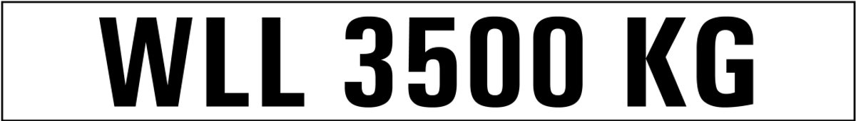 WLL 3500 kg sticker 500 x 70 mm
