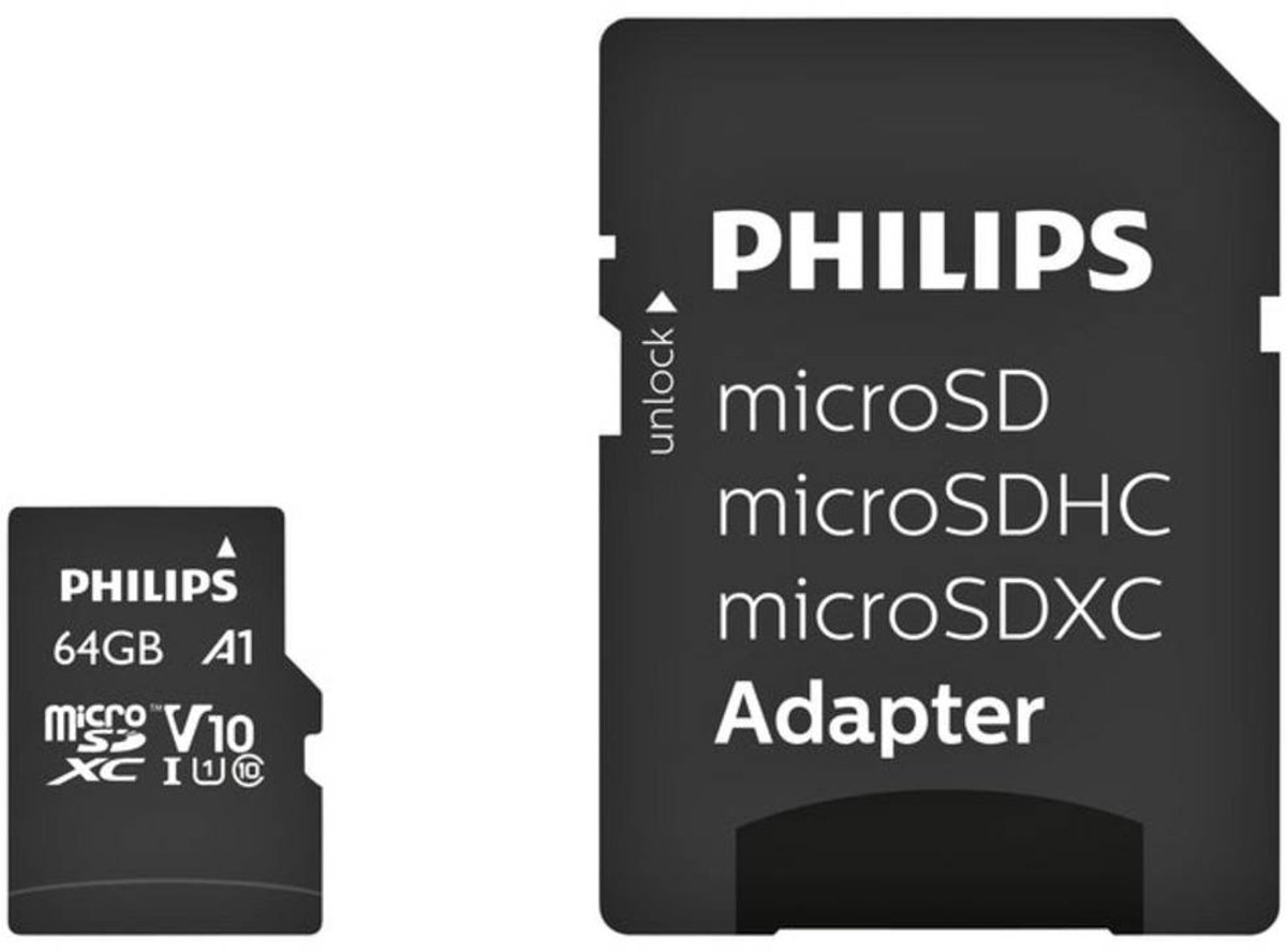 Geheugenkaart Philips micro SDXC Class 10 UHS-I U1 64GB