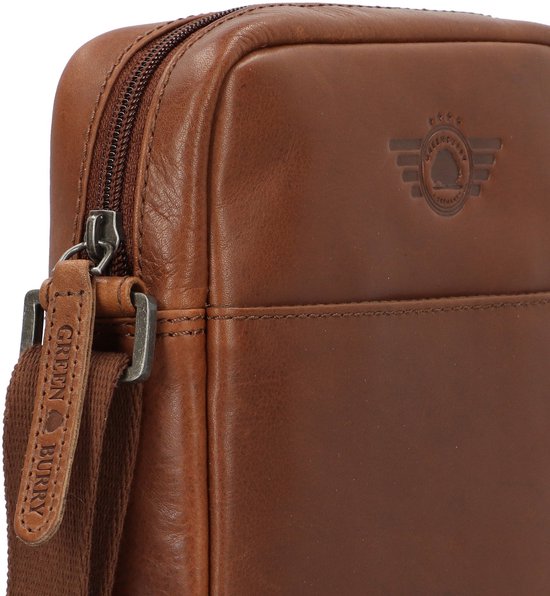 Greenburry Vintage Jachttas Schoudertas Leer 30 cm brown