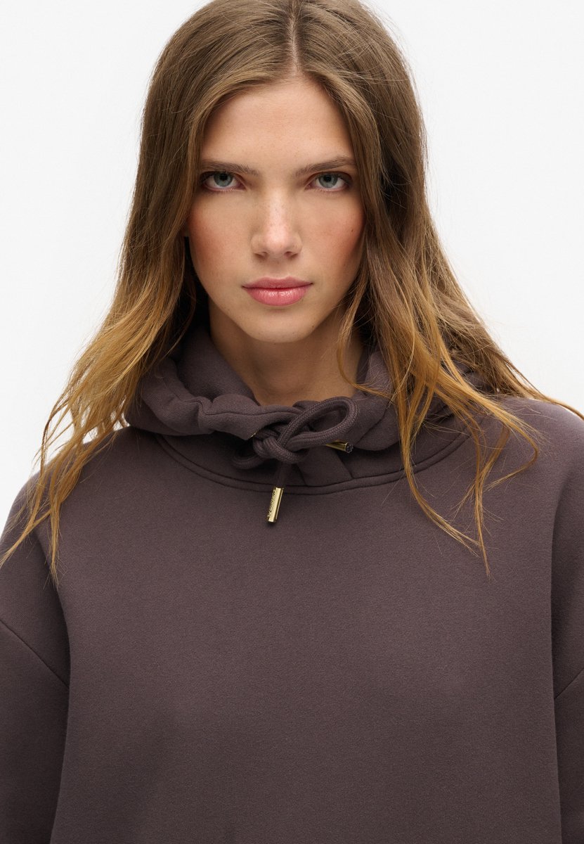 Superdry Tattoo hoodiejurk met stras Dames Jurken Zwart