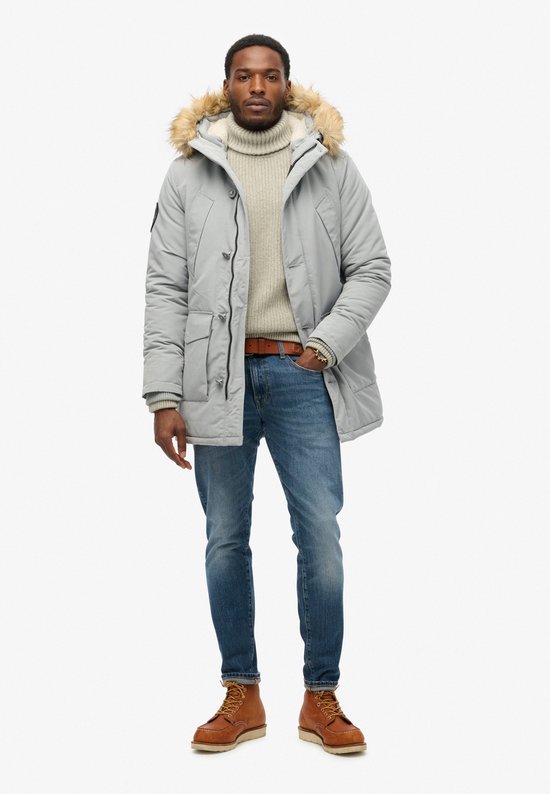 Superdry - Everest parka met capuchon en imitatiebont - Heren - Gewatteerde jassen