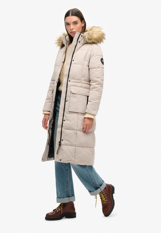 Superdry - Lange Everest pufferjas - Dames - Gewatteerde jassen