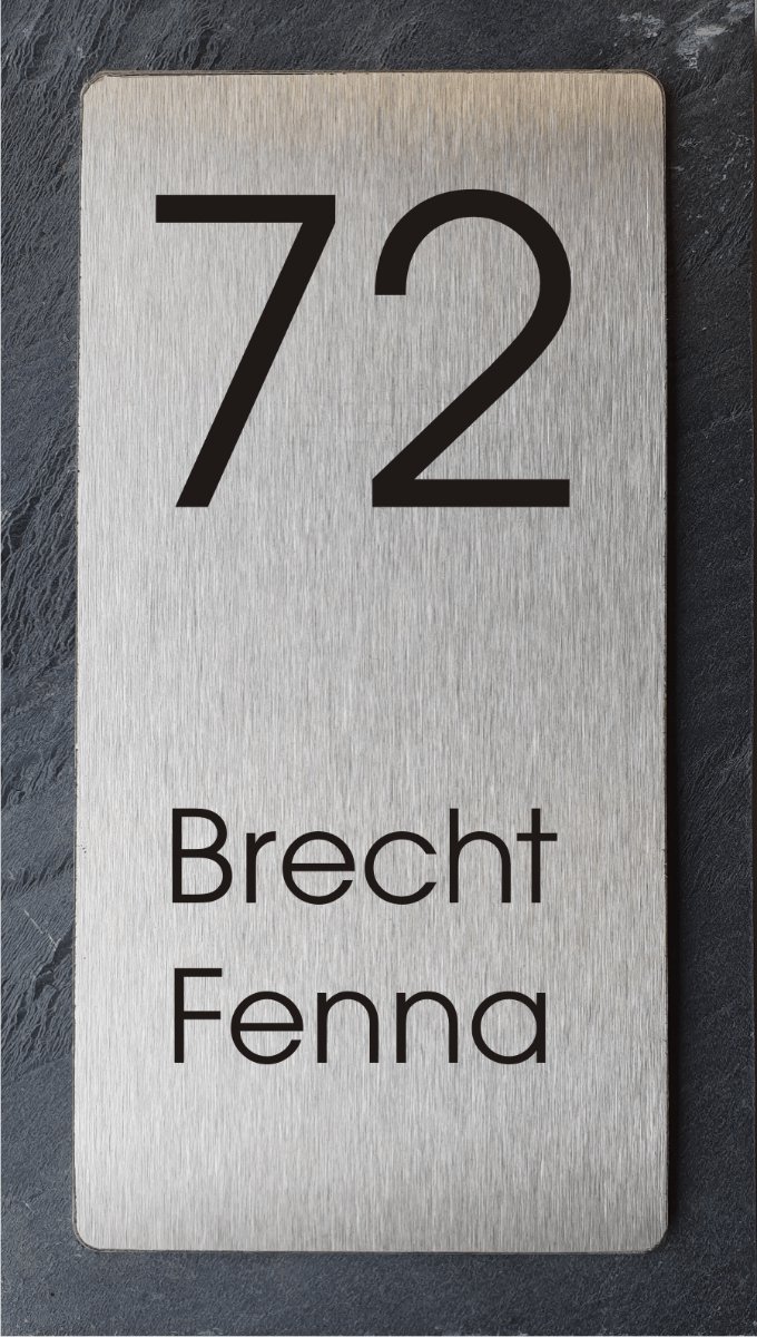 Naambordje voordeur leisteen 9x15cm LS12
