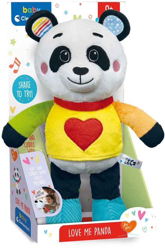 Baby Clementoni - Love Me Panda - Baby Knuffel Pandabeer - Interactieve Knuffel met Geluidseffecten - Extra zacht van Clementoni — afbeelding 3