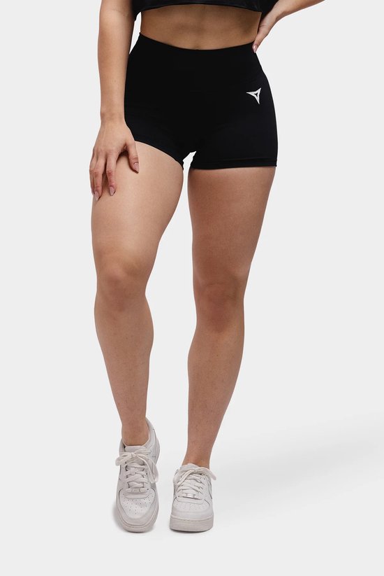 Breaking Limits Sport Short Dames – High Waist – Bum Scrunch – Zweetafvoerend – Squatproof – Zwart – Taille S