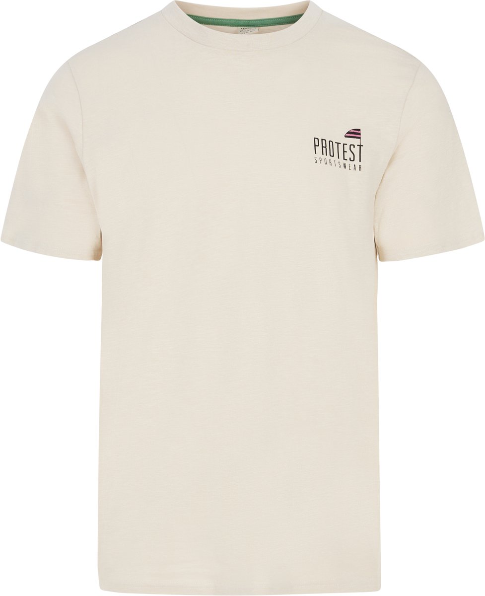 Protest Prtoxford – T shirt Heren – Korte mouwen – Ronde hals Kitoffwhite