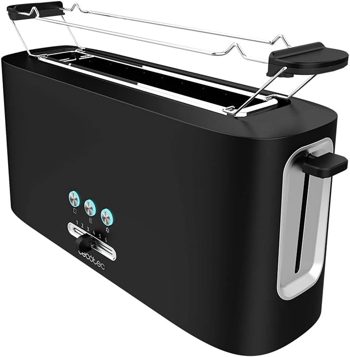 Kunststof broodrooster met extra brede sleuf en 980 W vermogen