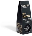 Bruine kartonnen verpakking voor "the Lekker company" natuurlijke en vegan deodorant voor gevoelige oksels.