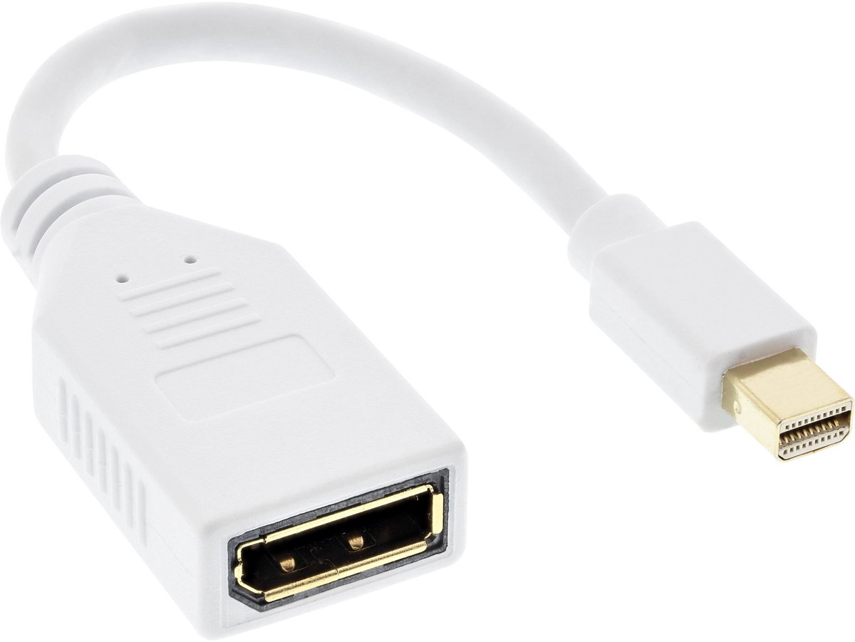 Mini DisplayPort - DisplayPort adapter - versie 1.2 (4K 60 Hz) / wit - 0,15 meter