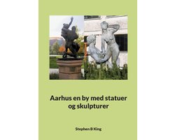 Omslag van Aarhus en by med statuer og skulpturer