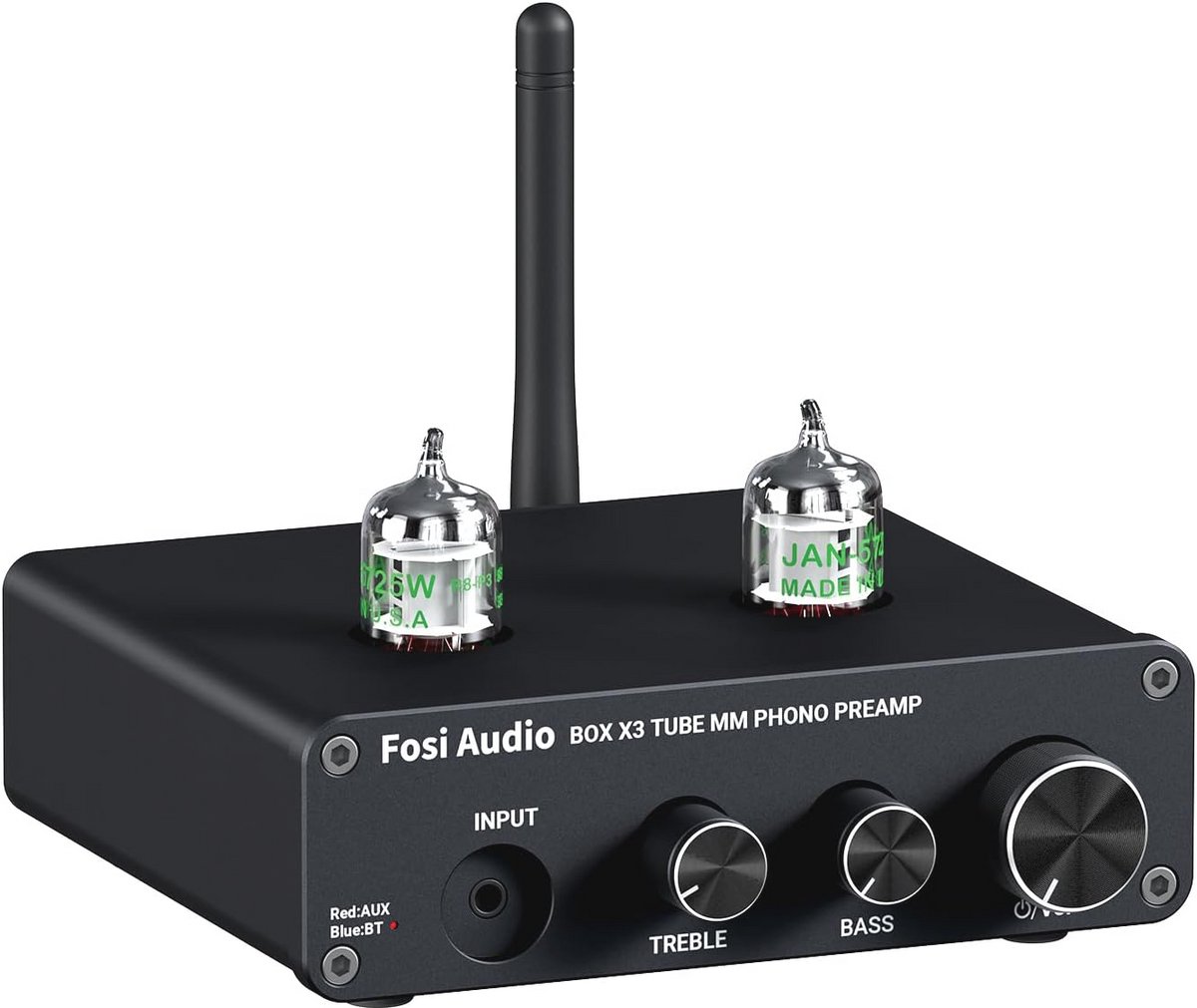 Draadloze Hi-Fi Tube Phono Voorversterker - Bluetooth 5.0 Mini Stereo Voorversterker voor Platenspelers
