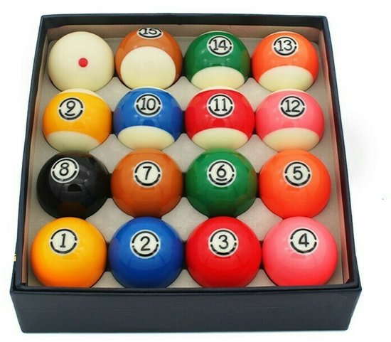 5-star Poolballen set 57,2mm Pro - Fenolhars - Duurzame Pool ballen - Biljartballen - Biljart