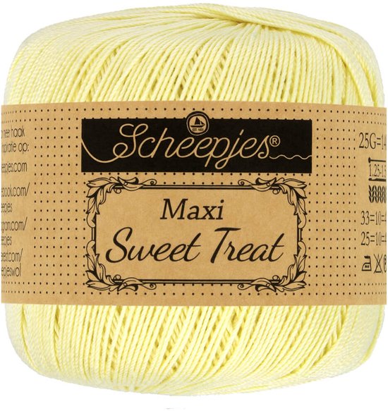 Bol Scheepjes Maxi Sweet Treat garen in lichtgeel.