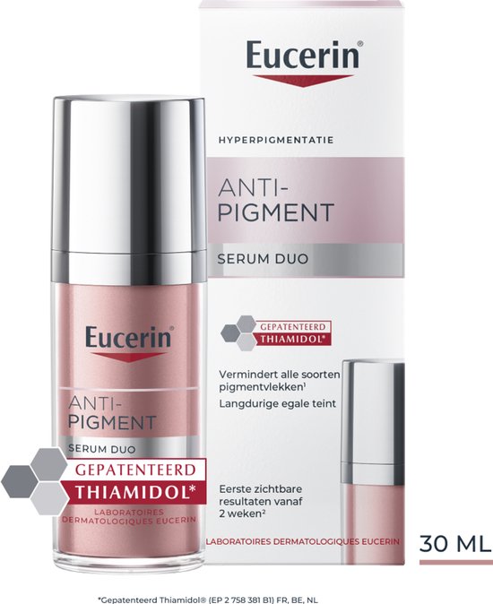 Eucerin Anti-Pigment Serum Duo - Helpt Pigmentvlekken te Verminderen - Gezichtsserum met Thiamidol en Hyaluronzuur - 30ml