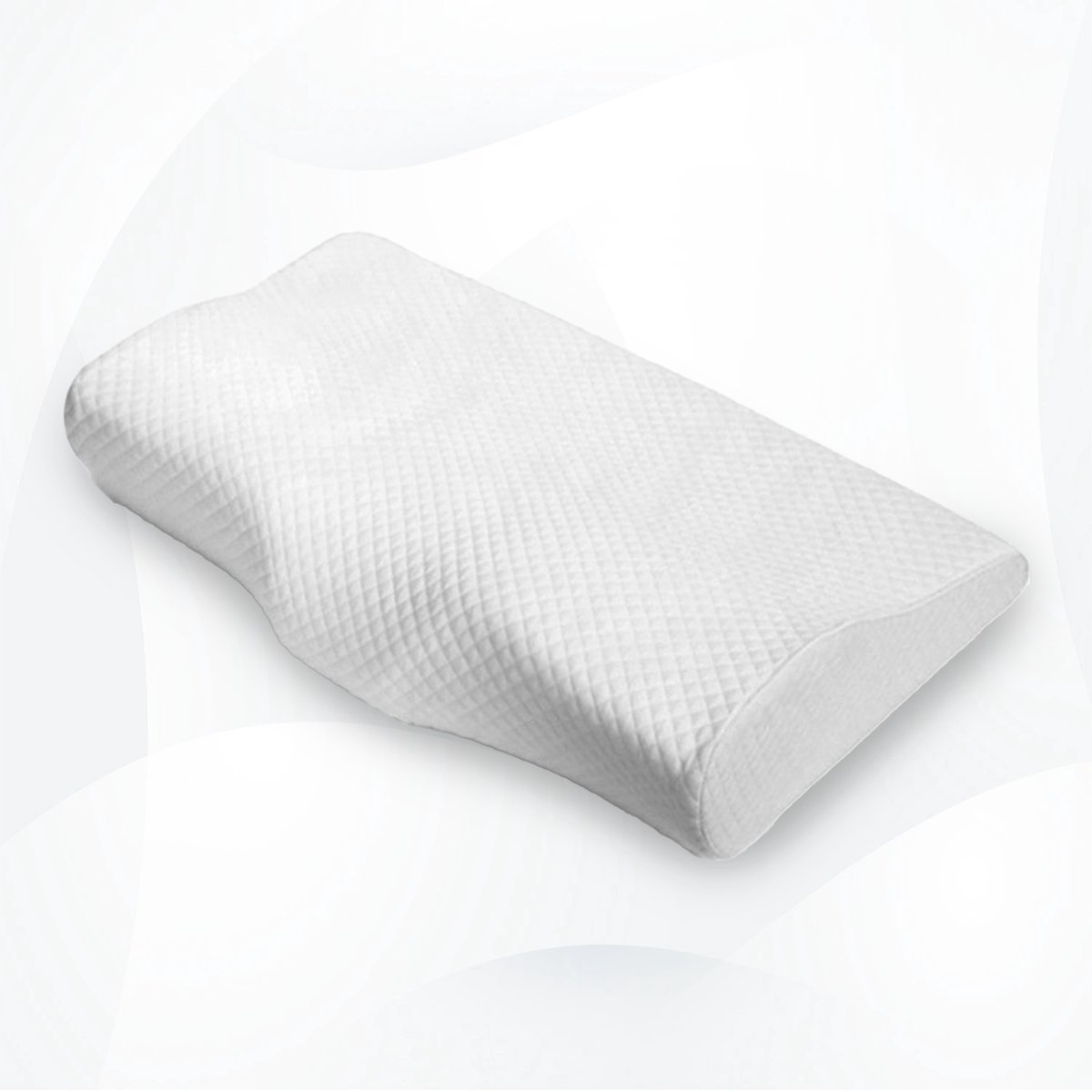 WoonWonder Anti Snurk Kussen – Ergonomisch Traagschuim Hoofdkussen – Vlinderkussen voor Rug- & Zijslaper – Orthopedisch Memory Foam met Wasbare Hoes