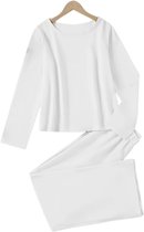 Linnen Broek Dames - Zomerbroek - Volwassenen - Lange Broek - Pantalon - Strandbroek - Zomer - Ibiza Stijl - Wit - Maat S