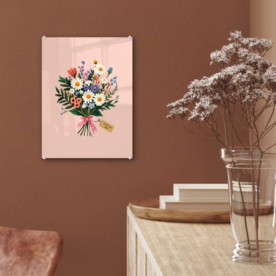 Marguerites - Bouquet - Nœud - Rose
