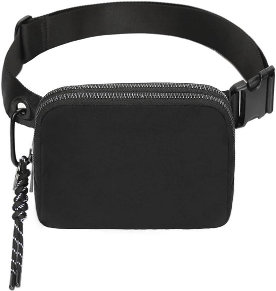 REETEE Heuptas voor dames en heren, waterafstotende riemtas met flessenhouder, meerdere vakken, sporttas voor reizen, wandelen, hondentraining