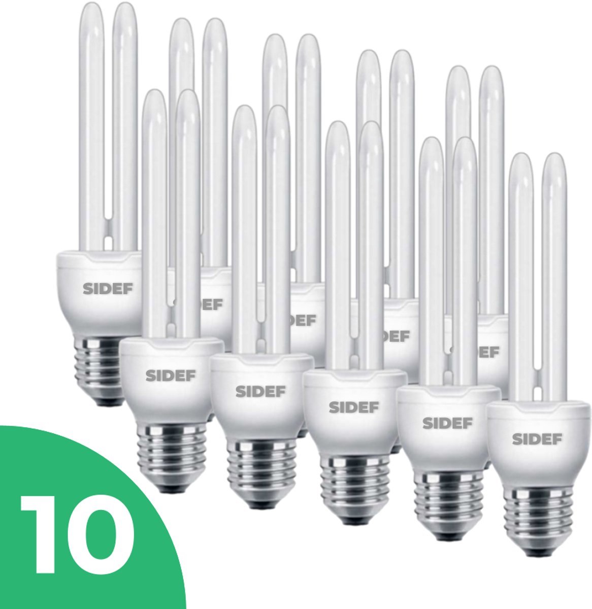Sidef Stick Spaarlamp E27 - 13W - Daglicht - Niet Dimbaar - 10 stuks