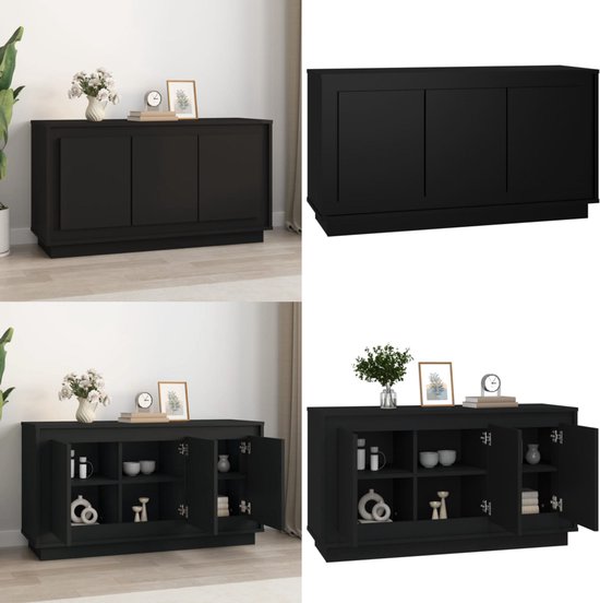 Grijze Sonoma dressoir met bewerkt hout en ijzeren
