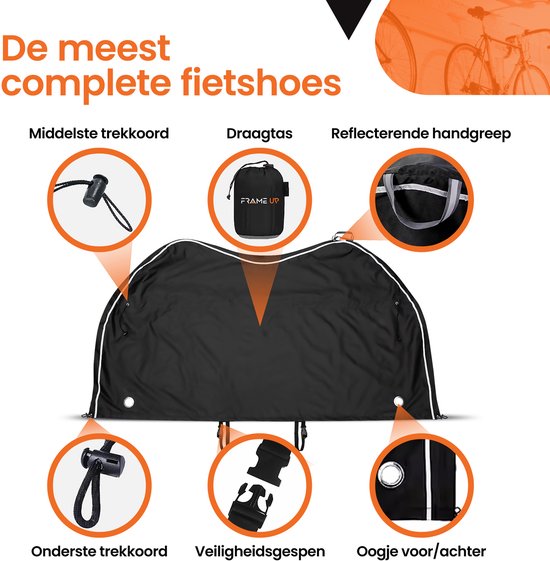 Fietshoes voor 1 of 2 Fietsen - Fiets hoes Waterdicht - Fiets beschermhoes - 420D - Elektrische fiets - Mountainbike - racefietsen - Anti-diefstal - Incl. Opbergzak van FIETSHOES — afbeelding 3