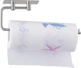 Porte-rouleau de papier essuie-tout sans perçage - Porte-rouleau de papier autocollant en acier inoxydable pour une organisation optimale