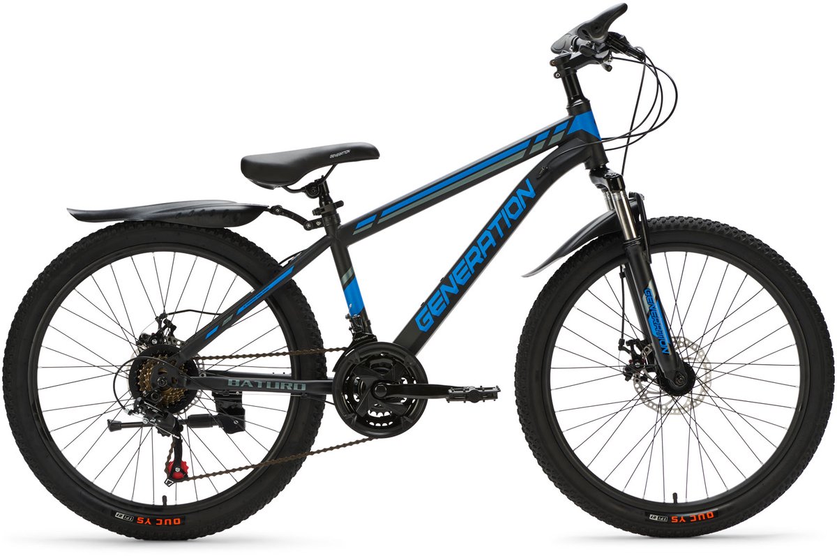 Generation Baturo mountainbike 24 inch - Blauw - Spatborden