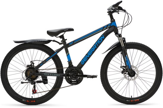 Generation Baturo mountainbike 24 inch - Blauw - Spatborden