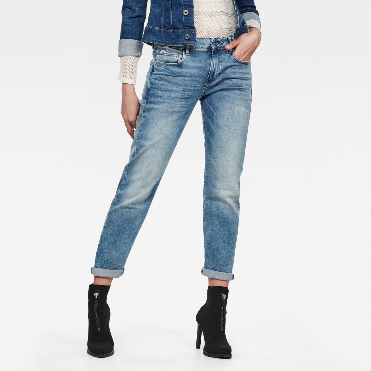 G-STAR Kate Boyfriend Wmn Dames Jeans lt Lt Indigo Aged