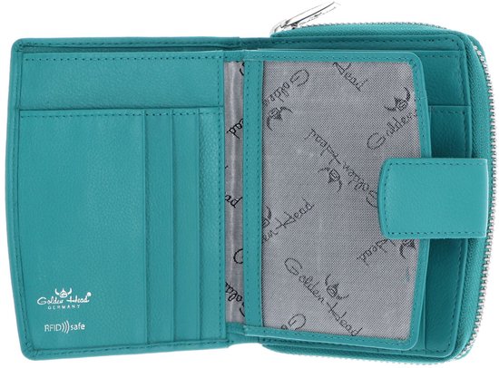 Golden Head Cuir Porte-monnaie Madrid RFID Protect Billfold Coin Wallet Turquoise
