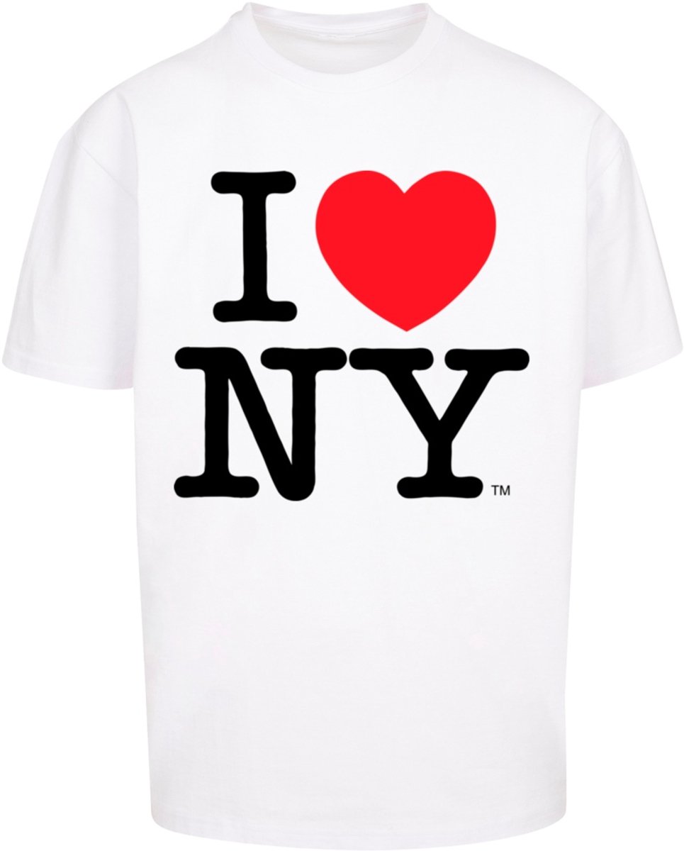 Merchcode - I Love NY Oversize Heren Tshirt - XXL - Wit