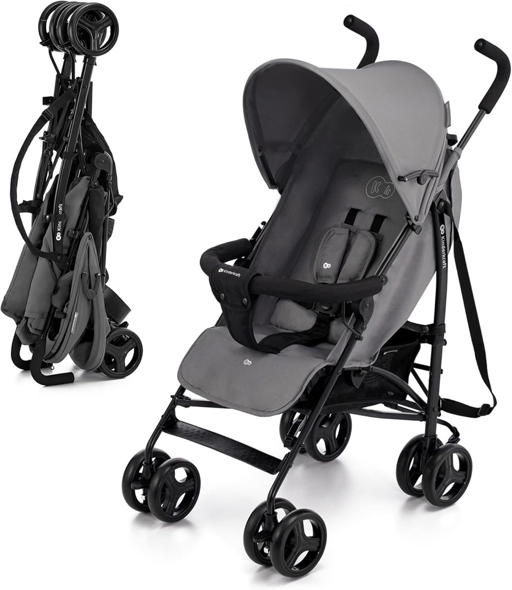 Lichtgewicht Inklapbare Buggy voor Kinderen - Geschikt vanaf 6 Maanden, Verstelbare Rugleuning en Zonnekap