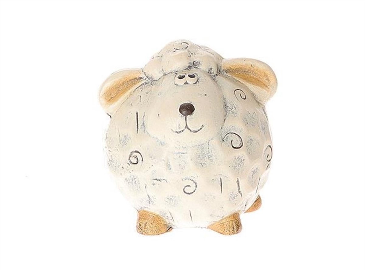 Deco schaap Bolli 8,5x8,5xh9,5cm wit
