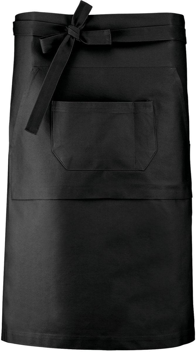 Kariban Katoenen lang schort K887 - Black - One size