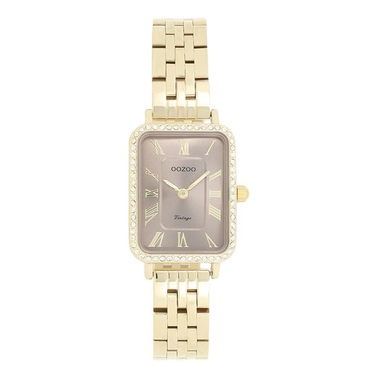 Série OOZOO Vintage - Montre couleur or avec bracelet en acier inoxydable - C20415