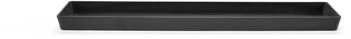 Ecopots Saucer Rectangular - Dark Grey - 43,5 x 15,5 x H3,3 cm - Rechthoekige donkergrijze onderschotel met waterreservoir