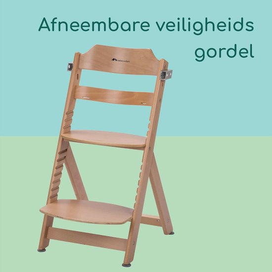 Houten Kinderstoel Hoogte Verstelbaar voor Kinderen van 6 Maanden tot 10 Jaar van Houten — afbeelding 3
