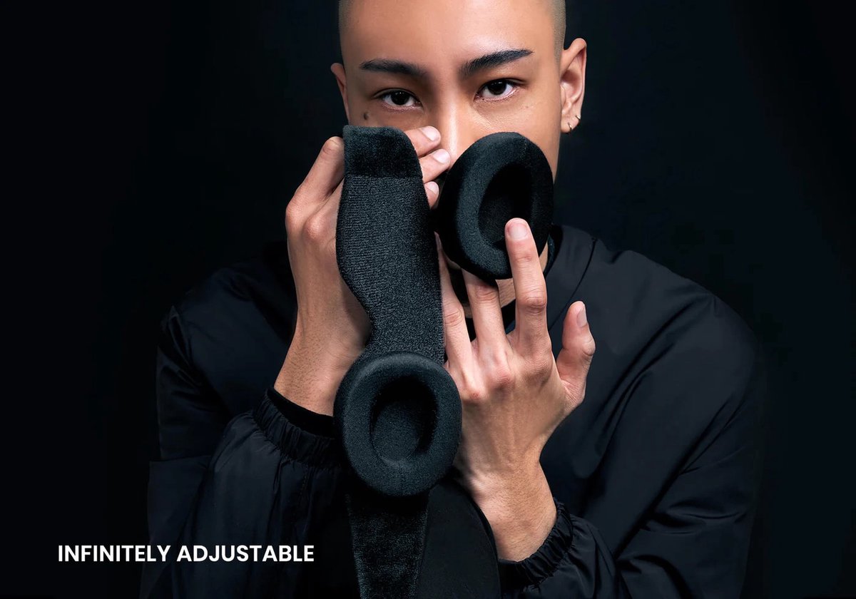 Manta Sleep Mask - Ervaar het beste slaapmasker - Carbon Black Limited Edition - 100% verduisterend - Zeer comfortabel - Geen druk op ogen/oogleden - Volledig verstelbaar voor een perfecte pasvorm - Zacht en ademend materiaal — afbeelding 5