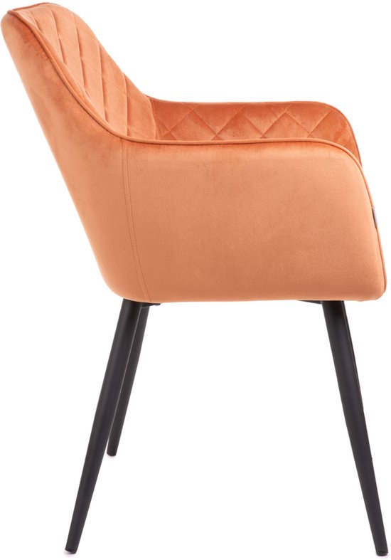 HOMLA - Chair - SHELTON - brick velour - 56x60x84cm