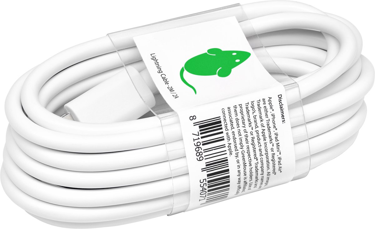 Greenmouse Lightning Datakabel 2mtr