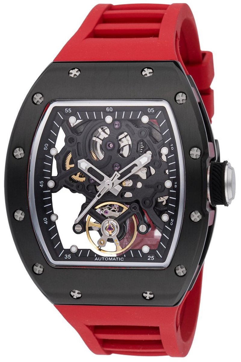 Invicta S1 Rally 49027 Heren Horloge - Waterdicht - Analoog - Automatisch Uurwerk - Roestvrij Staal met zwarte Wijzerplaat - 41mm