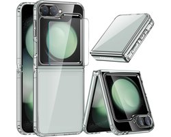 Zandarix Geschikt voor Samsung Galaxy Z Flip 6 5G - Met Screenprotector - Anti-kras - Schokbestendige - Niet vergelend - Back Cover Hoesje - Transparant