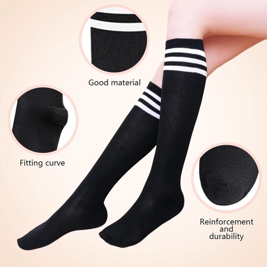 Chaussettes Hautes à Rayures Pour Femme - Montant Au-dessus Du Genou - Taille Unique élastique - Pour Toutes Saisons