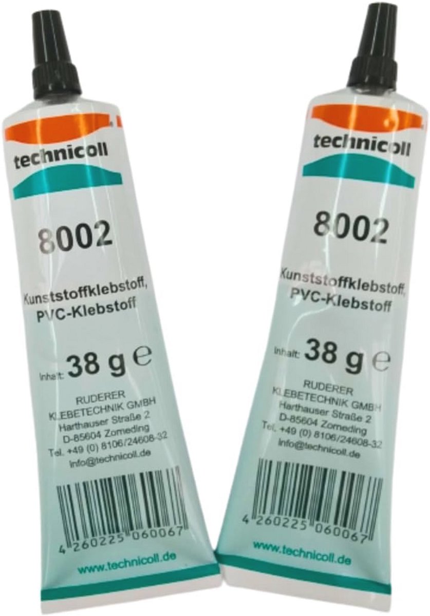 PVC-lijmset voor reparaties van SUP en opblaasbare boten - Plakt onder water - Duo-pack 2 x 38 g