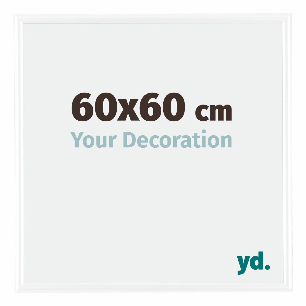 yd. Your Decoration - Fotolijst 60x60 cm - Kunststof - Wit Hoogglans - Bordeaux