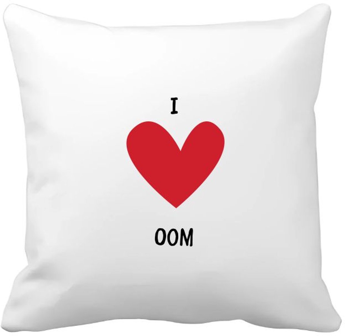 Akyol ik hou van mijn oom Kussen hoes - Oom - de leukste oom - cadeau voor je oom - familie - hartje - love - 40 bij 40 cm Multicolor