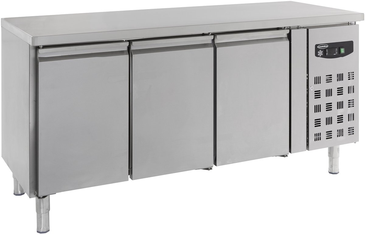 Combisteel Vrieswerkbank - 3x 1/1 GN - RVS - 3 Deurs - Geforceerd - 1795x700x850mm