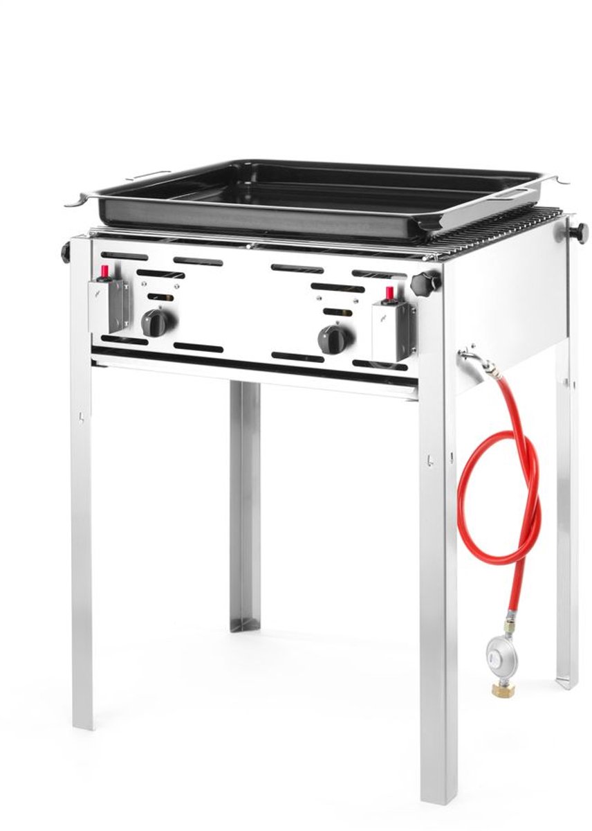HENDI Grill-Master Maxi – Krachtige barbecue – 11,6kW – 650x540x840 mm – Inclusief gasslang en drukregelaar – foto 7